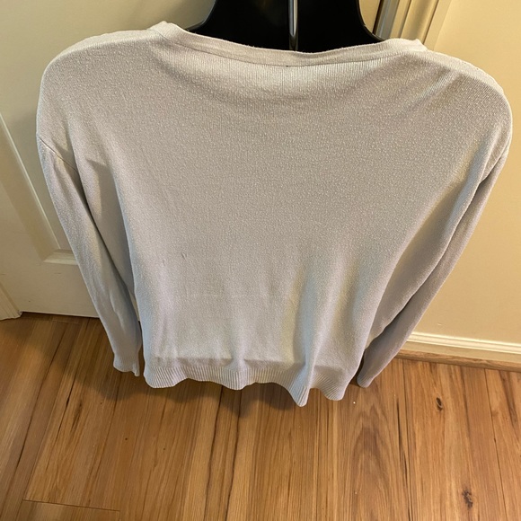 Light Grey Lapis Button down Cardigan!!! - Picture 2 of 4